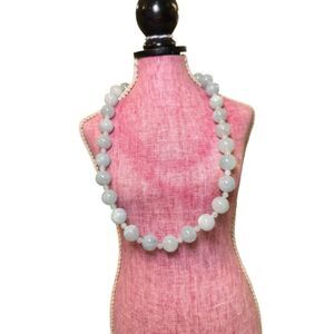 New EFFY Jade Bead 18” Statement Necklace 14K Yellow Gold Clasp